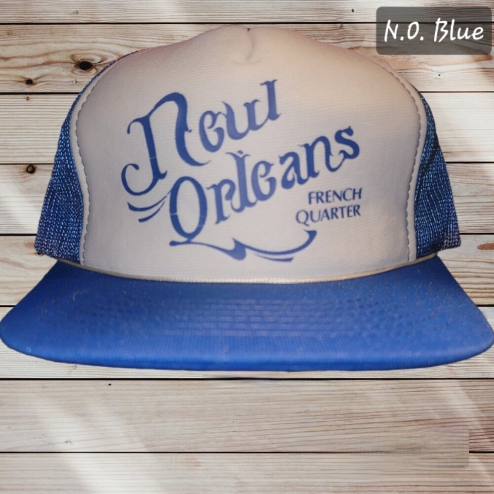 Vintage NEW ORLEANS French Quarter Mesh Trucker Hat Snapback Cap